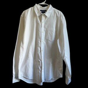 🤍 Old Navy Men's White Slim Fit Button-Down Shirt – Men’s XL 🤍